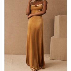 BLHDN Jenny Yoo Sammi Velvet Cowl Neck Dress